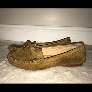 COACH Tan Suede Loafers/ Moccasins